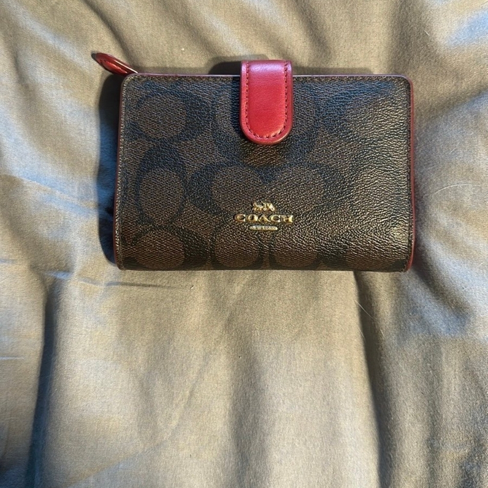 Coach Brown and Red Wallet